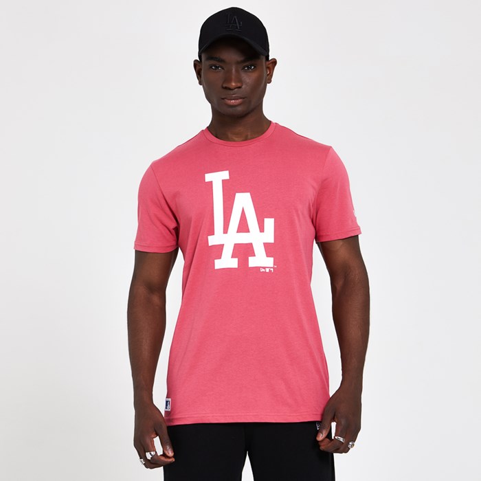 LA Dodgers Seasonal Team Miesten T-paita Pinkki - New Era Vaatteet Tukkukauppa FI-879345